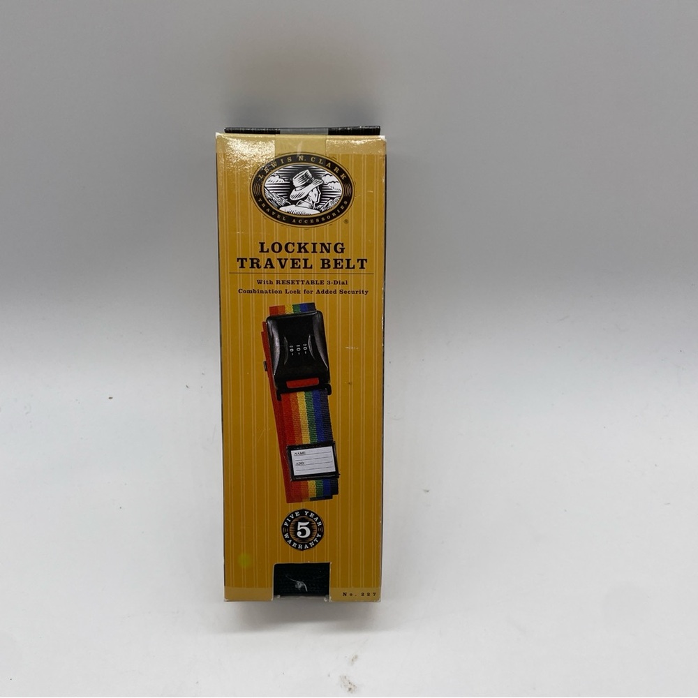 Lewis Clark Travel Belt Locking Black NEW